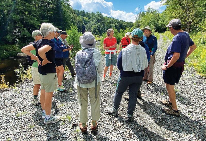 Participants on a field trip with the Ammonoosuc Conservation Trust
