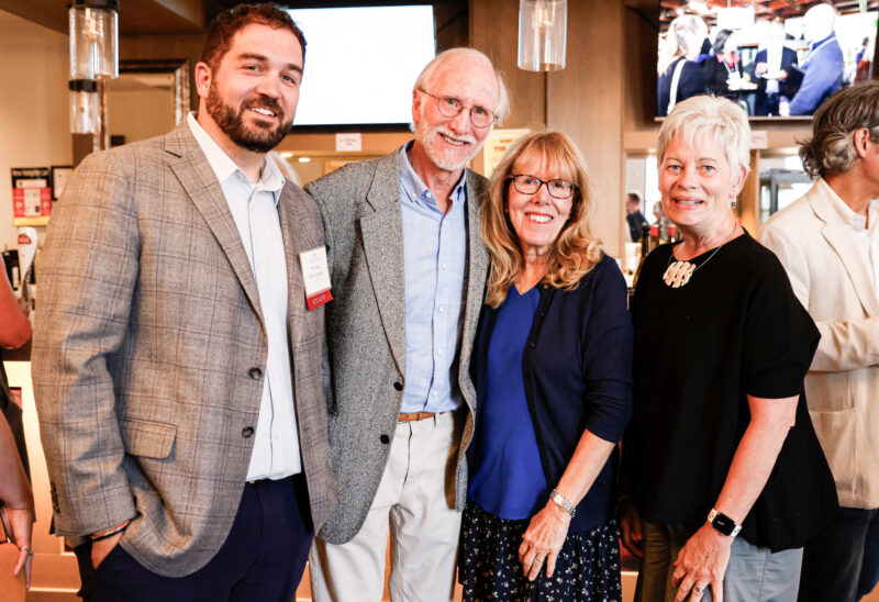 Michael DeCristofaro of the Foundation with guests Ken and Ilene Stern and Janet Prince at the Foundation's "Here for Good" event at the Capitol Center for the Arts in Concord. (Photo by Cheryl Senter).