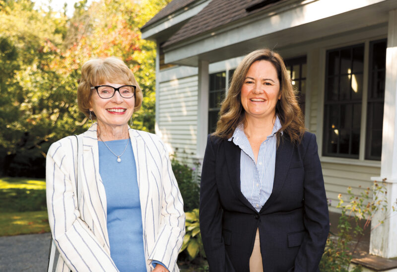 Natalie Murphy (left) with estate attorney and former student Dorcas Gordon